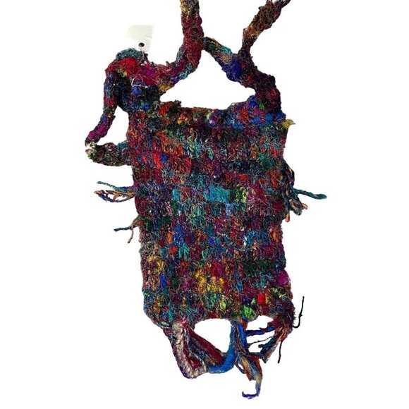 Lakhay's Collection Silk Crossbody Bag Purse Bright Colorful Boho Fun - Picture 2 of 9